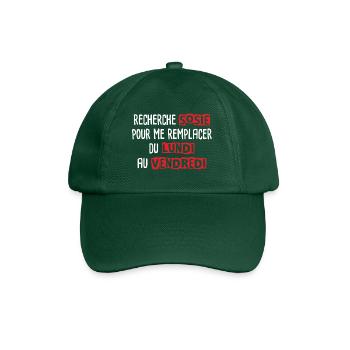 Recherche sosie du lundi au vendredi - Casquette classique - vert bouteille - Devant