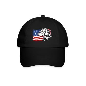 ALPINE DACHSBRACKE Amérique Flag Dog Wilsigns - Casquette classique - noir/noir - Devant