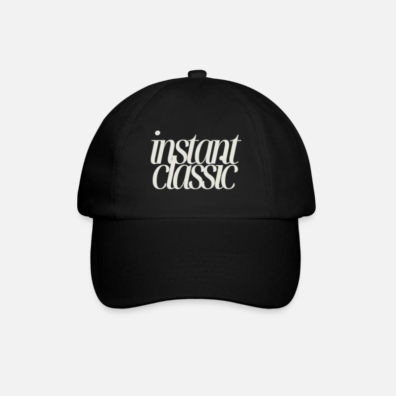 Instant Classic - Minimalistisches Textdesign - Baseballkappe - Schwarz/Schwarz