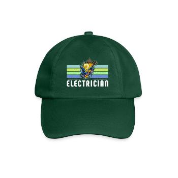 Electrician Elektriker Lichttechniker Lampe - Baseballkappe - Flaschengrün - Vorne