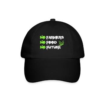 Pas d'agriculteurs, pas de nourriture, pas d'avenir - Casquette classique - noir/noir - Devant