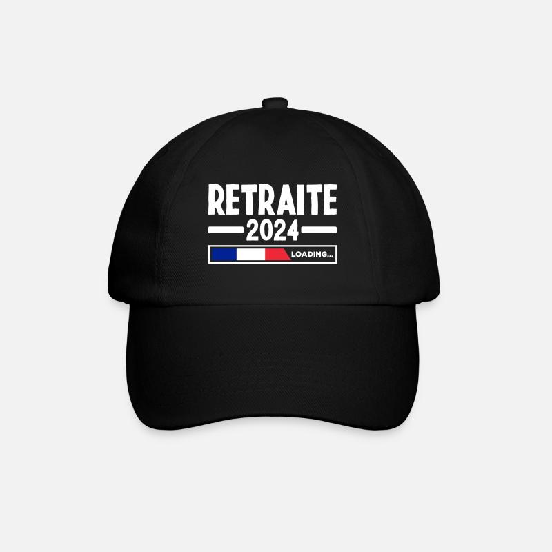 Retraite 2024 Loading Idée Cadeau Retrait Français - Casquette classique - noir/noir