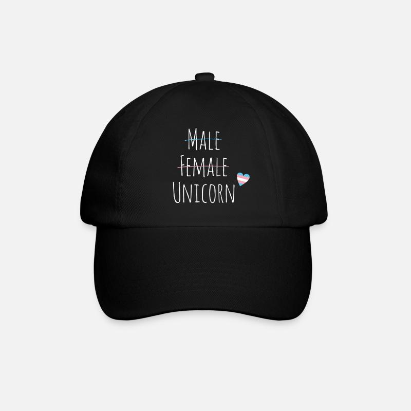 Trans Unicorn LGBT Pride Queer Trans CSD cadeau - Casquette classique - noir/noir