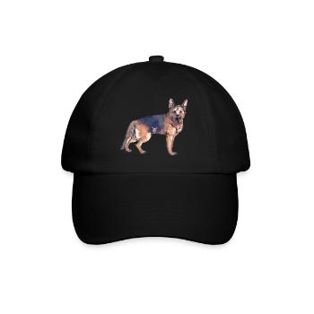 Deutscher Schäferhund - Baseballkappe - Schwarz/Schwarz - Vorne