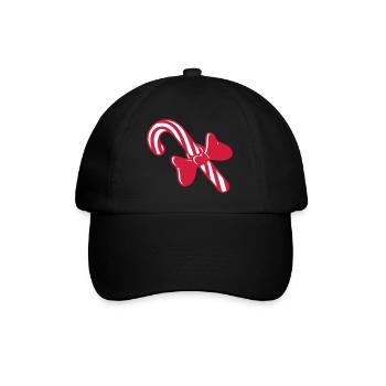 sweets gift christmas candy cane yummy - Baseball Cap - black/black - Front