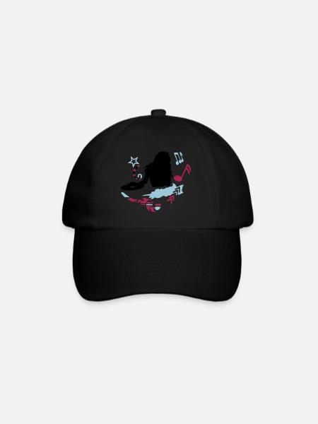 female DJ - Baseball Cap - black/black