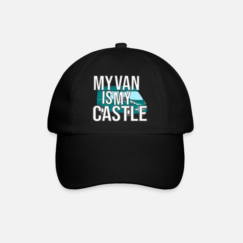 My Van Is My Castle - Baseballkappe - Schwarz/Schwarz