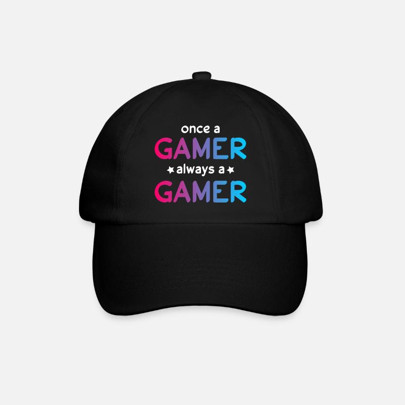 Gamer - Baseballkappe - Schwarz/Schwarz