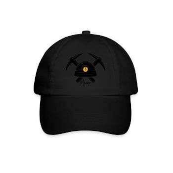 MINER Mining blockchain crypro Bit coins money - Baseball Cap - black/black - Front