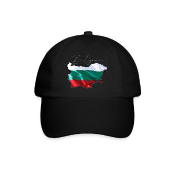 Echte Bulgarien Flagge – Flag Map EN - Baseballkappe - Schwarz/Schwarz - Vorne