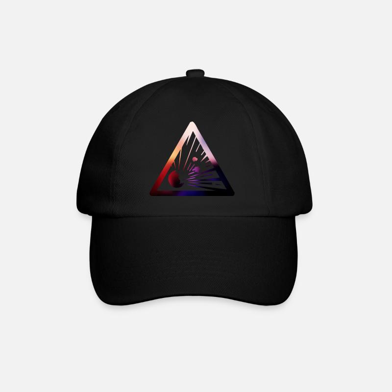 explosion risk sign - Baseball Cap - black/black