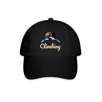climbing bouldering rock climbing mountain sports - Baseball Cap - black/black - Front