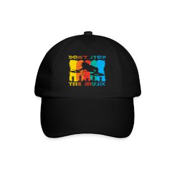 Don´t Stop the Music - Baseballkappe - Schwarz/Schwarz - Vorne