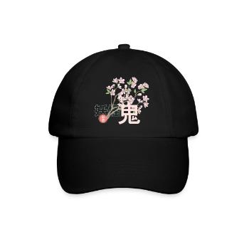 Fleur de cerisier japon - Casquette classique - noir/noir - Devant