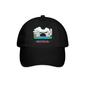 Bosnie - Casquette classique - noir/noir - Devant