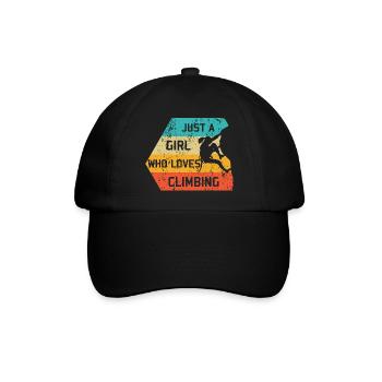 Juste une fille qui aime grimper rétro Climber - Casquette classique - noir/noir - Devant