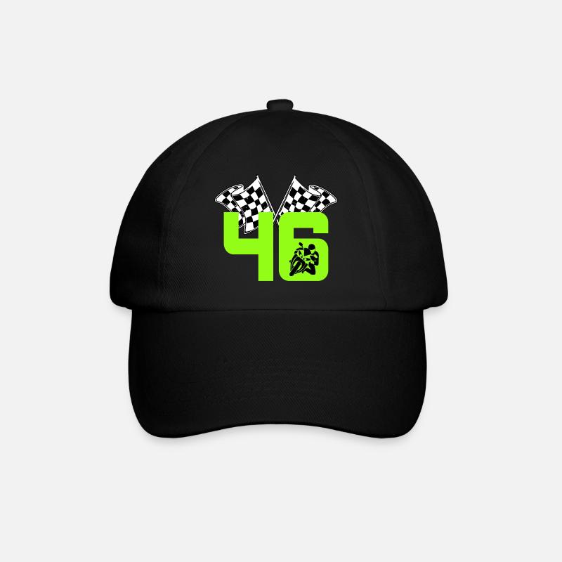 Moto numéro 46 Drapeaux de course Motorsport - Casquette classique - noir/noir