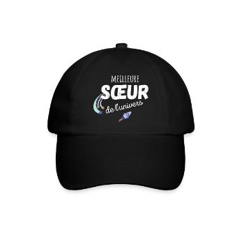 meilleure sœur de l'univers cadeau sœur - Casquette classique - noir/noir - Devant