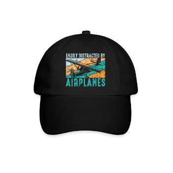 Facilement distrait par le pilote d’aviation Des avions - Casquette classique - noir/noir - Devant