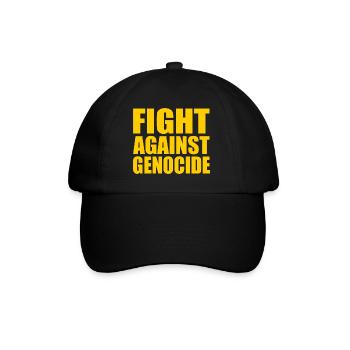 Fight against genocide - Baseballkappe - Schwarz/Schwarz - Vorne