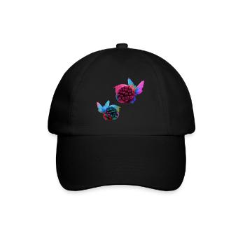 2 blackberries,blackberry,blue,pop-art,blue,painting, - Baseball Cap - black/black - Front