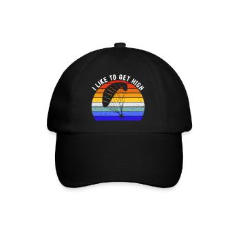 Paragliding Lover - I Like To Get High I - Baseball Cap - black/black - Front
