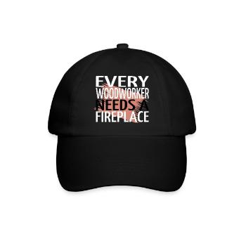 birthday present carpenter tshirts - Baseball Cap - black/black - Front