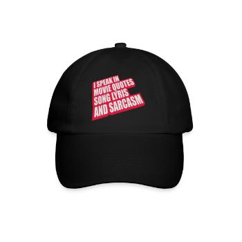 parler des paroles et du sarcasme - Casquette classique - noir/noir - Devant