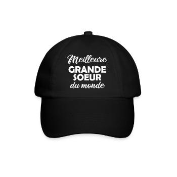 Meilleure Grande Soeur du monde - Casquette classique - noir/noir - Devant