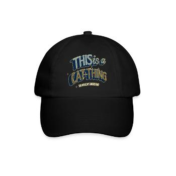 birthday present idea mammal pet lover black - Baseballkappe - Schwarz/Schwarz - Vorne