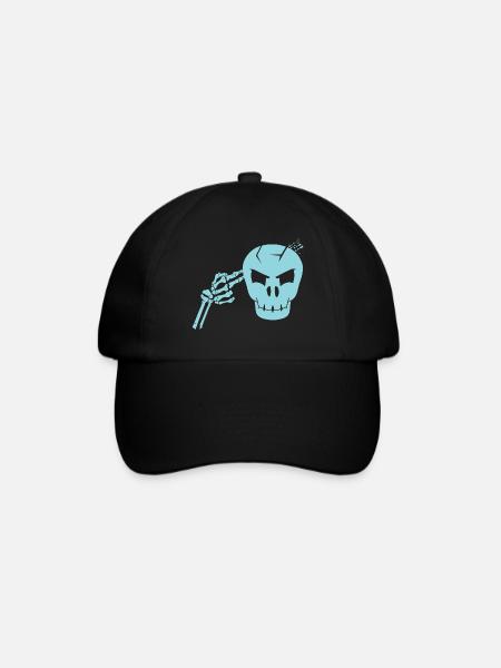 Totenkopf Kopfschuss - Baseballkappe - Schwarz/Schwarz