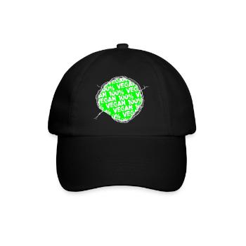 gift idea happy food plant sayings fruit birthday - Baseball Cap - black/black - Front