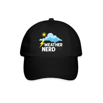 Weather Nerd Meteorology Meteorologist - Baseball Cap - black/black - Front