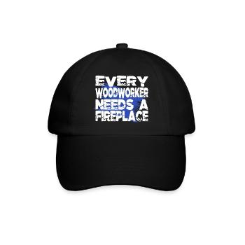 forest work chainsaw carpenter girl tshirts - Baseball Cap - black/black - Front