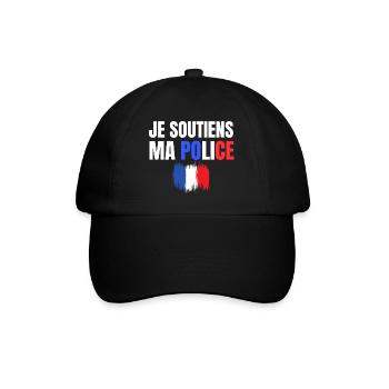 police, policier, gendarme - Casquette classique - noir/noir - Devant