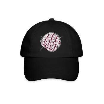 Dinosaur Tshirt Gift Idea Adorable Beagle Beard - Baseball Cap - black/black - Front