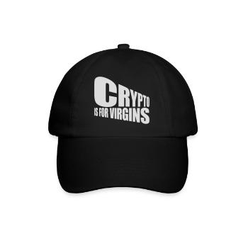 crypto is for virgins - Baseball Cap - black/black - Front