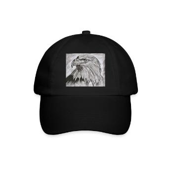 King of the Skies – Eagle Head Illustration - Baseball Cap - black/black - Front