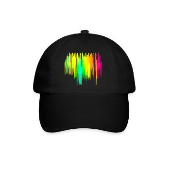 Rainbow dégradé coloré cool rétro tendance Art 2 - Casquette classique - noir/noir - Devant