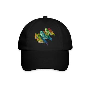 Feder - Baseballkappe - Schwarz/Schwarz - Vorne