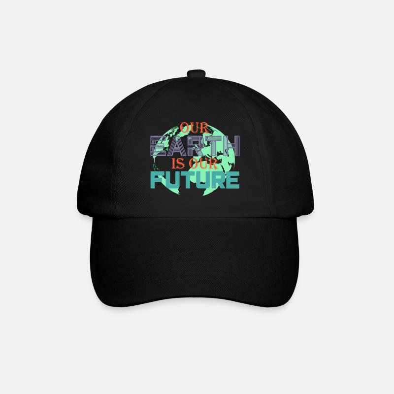 Meine Erde - meine Zukunft - Baseballkappe - Schwarz/Schwarz