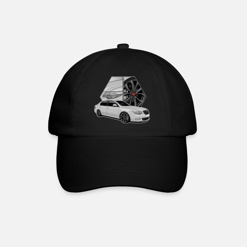 Limousine // Illustration - Baseballkappe - Schwarz/Schwarz