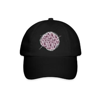 apnoe fußspuren geschenkidee geek tierrecht kuh - Baseballkappe - Schwarz/Schwarz - Vorne
