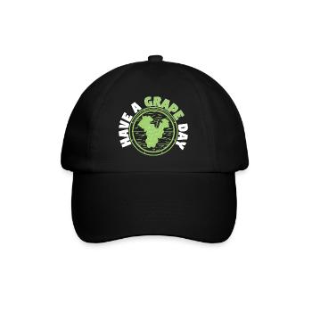Have A Grape Day - Baseballkappe - Schwarz/Schwarz - Vorne