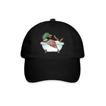 Ente Baden Badewanne - Baseballkappe - Schwarz/Schwarz - Vorne