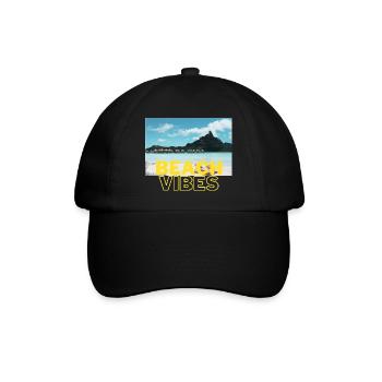 Beach 9 - Baseballkappe - Schwarz/Schwarz - Vorne