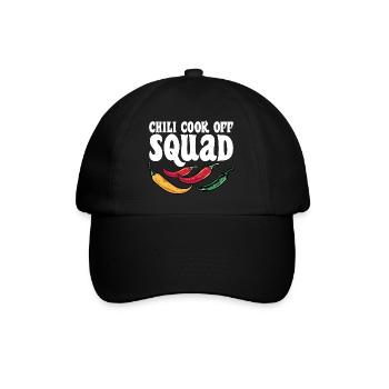 Funny Chili Cook Off Squad Hot Spicy Food Pepper - Baseball Cap - black/black - Front