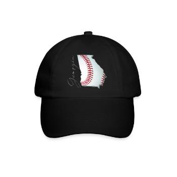 Géorgie (États-Unis) | Vrai baseball | Script de carte - Casquette classique - noir/noir - Devant