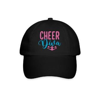 Cheer Diva Cheerleading Cheerleader - Baseballkappe - Schwarz/Schwarz - Vorne