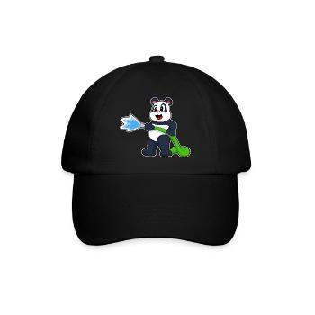 Panda Feuerwehrmann Feuerwehrschlauch Feuerwehr - Baseballkappe - Schwarz/Schwarz - Vorne